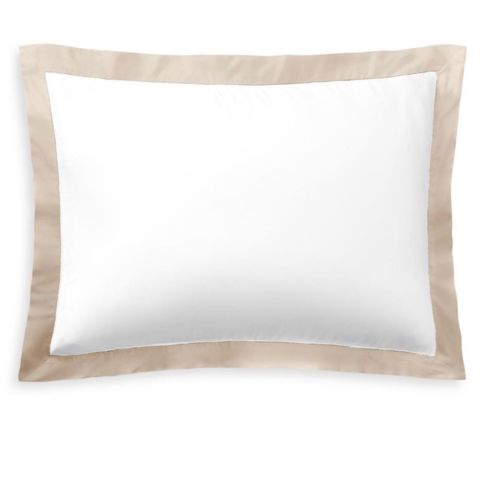 Ralph Lauren Organic Sateen Border Sham - Standard - Coastal Sand Color - Tags